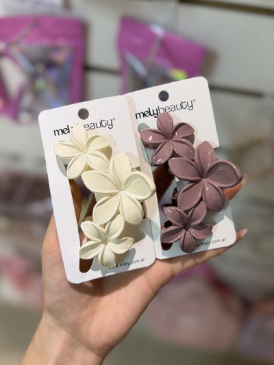Broche flor Mely pack x3