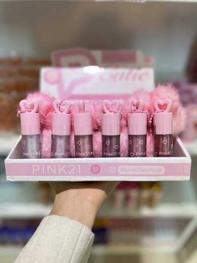 Lip gloss cutie pompon Pink21 pack x5