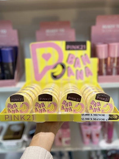 Polvo traslucido volatil banana Pink21 pack x3