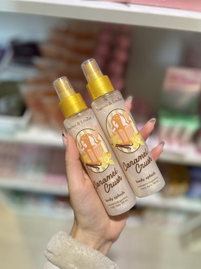 Body splash con glitter caramel crush TyL pack x2