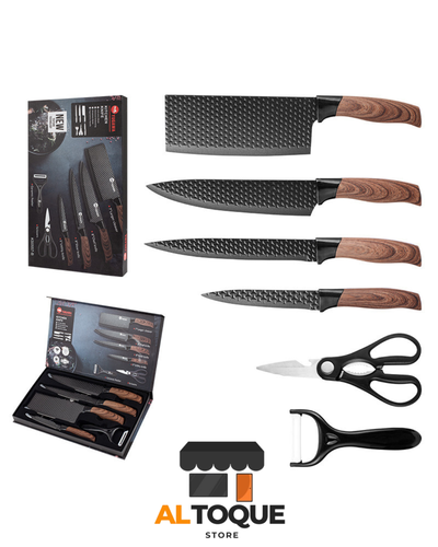 Set Juego de Cuchillos Cocina Acero Inoxidable Chef