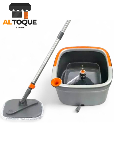 Mopa Trapeador Balde Centrifuga Lampazo Escurridor + 2 Mopas