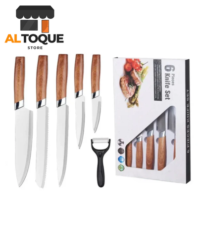 Set Juego de Cuchillos Cocina Acero Inoxidable Chef