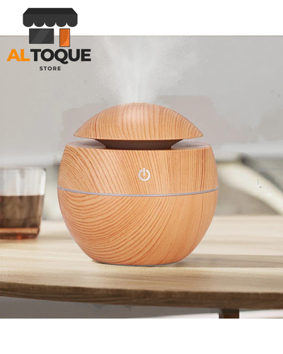 Humidificador Aromatizador Purificador Ambiente Color Madera Usb