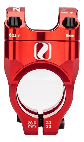 Stem corto 33mm 0° aluminio CNC ZTTO Rojo