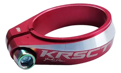 Collar cierre clamp vela caño portasilla ultraliviano rojo 34.9mm vela 31.6mm