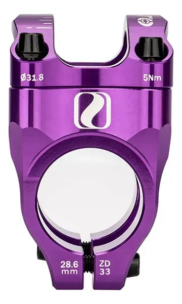 Stem corto 33mm 0° aluminio CNC ZTTO Violeta