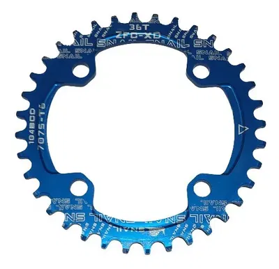 Monoplato SNAIL  36T 104BCD redondo azul