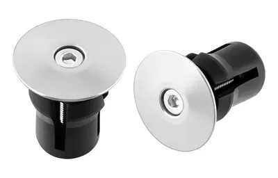 Tapón aluminio tope puño para manubrio - Gris