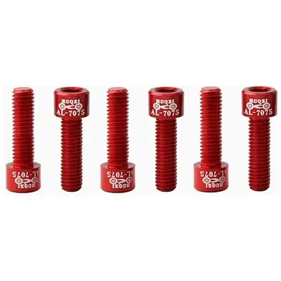 Tornillos Stem X6 Aluminio 7075 M5x17 Colores Rojo