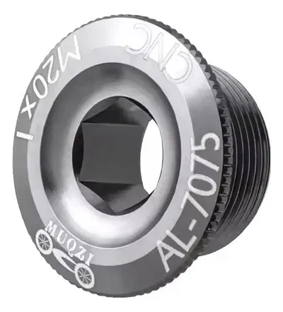 Tornillo tapa centro palanca M20x1 aluminio 7075 anodizado Titanio