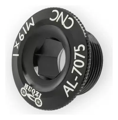 Tornillo tapa centro palanca M19x1 aluminio 7075 anodizado Negro