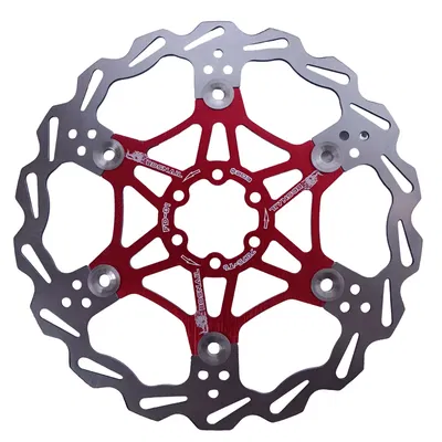 Disco de freno SNAIL 203mm 6T centro aluminio Rojo