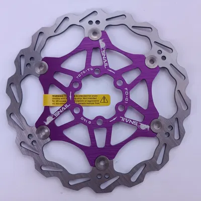 Disco de freno SNAIL 160mm 6T centro aluminio Violeta
