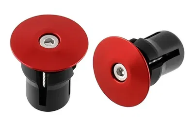 Tapón aluminio tope puño para manubrio - Rojo