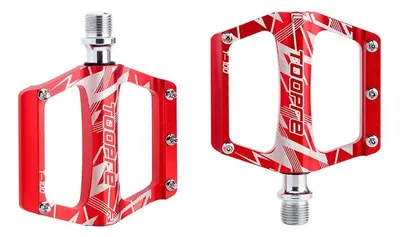 Pedales plataforma Stunt DH Dirt aluminio eje acero 9/16 Toopre Rojo