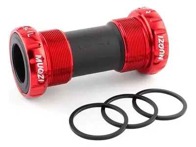 Caja pedalera tipo Hollowtech eje hueco 24mm BSA 34.7 Rojo