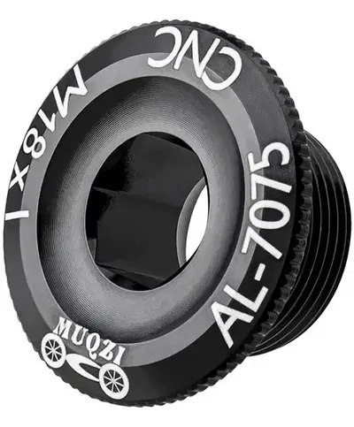 Tornillo tapa centro palanca M18x1 aluminio 7075 anodizado Negro