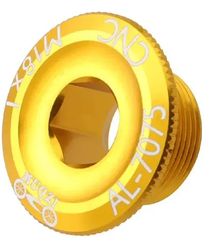 Tornillo tapa centro palanca M18x1 aluminio 7075 anodizado Dorado