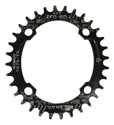 Monoplato SNAIL  32T 104BCD ovalado negro