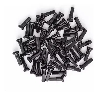 72 niples aluminio 14mm x 2mm Negro