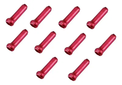 Terminal cable freno cambio bicicleta x10 aluminio rojo