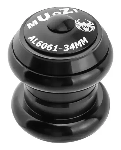 Juego de dirección rulemanes frente recto 34/34 horquilla 1 1/8" Negro