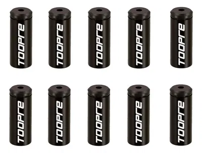 Topes aluminio x10 para funda cable de cambio negro TOOPRE