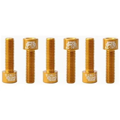 Tornillos Stem X6 Aluminio 7075 M5x17 Colores Dorado