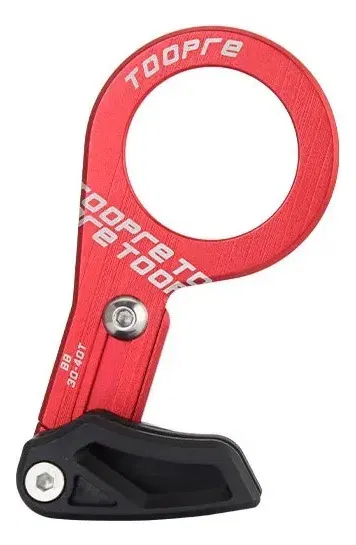 Guia  de cadena monoplato TOOPRE montaje caja roscada 30-40T rojo