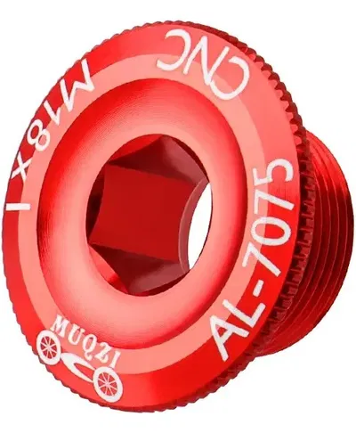 Tornillo tapa centro palanca M18x1 aluminio 7075 anodizado Rojo