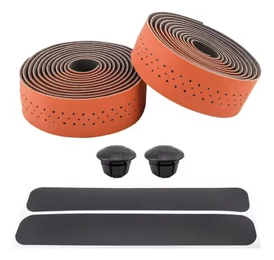 Cinta manubrio ruta gravel perforada grip 30mm Marrón
