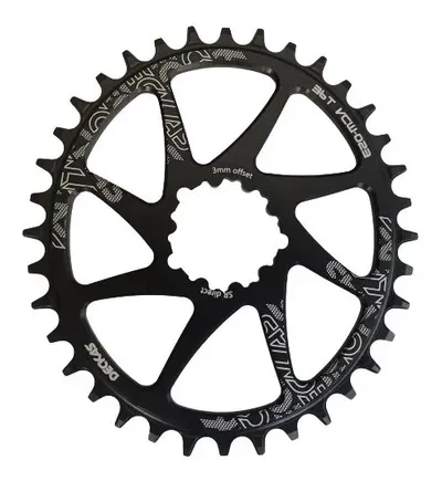 Monoplato Deckas direct mount SRAM 3 tornillos offset 3mm 36T ovalado