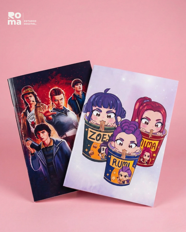 Cuaderno escolar tapa blanda - A5 - 24 hojas (personalizado)