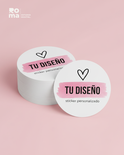 Stickers Emprendimiento Cierrabolsas Negocios - 150 U. 5cm