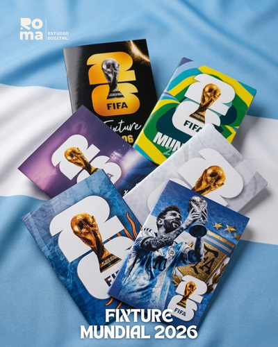 Fixture Mundial de Fútbol 2026 con espacio para publicidad