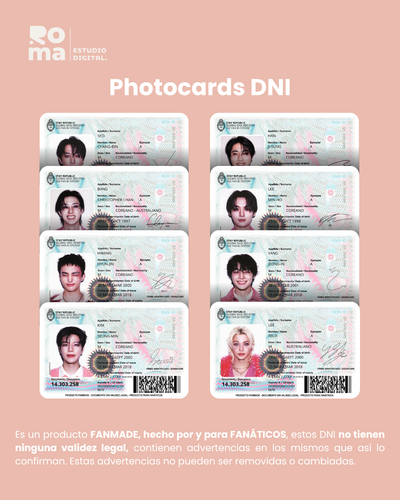 Photocards DNI Straykids - set de 8