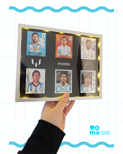 Cuadro Messi con luz