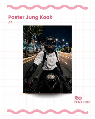 Poster A4 - Jung Kook - Moto Hooligan