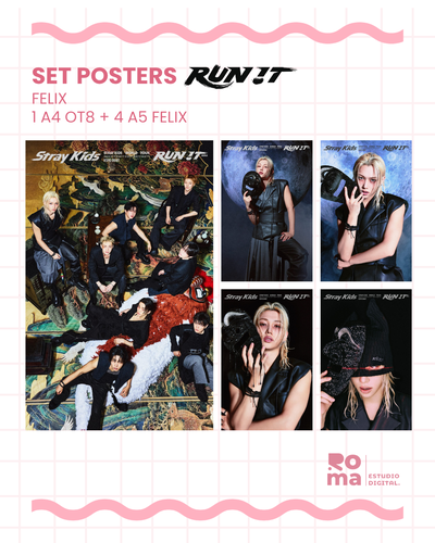 Posters RUN IT - Stray Kids - FELIX