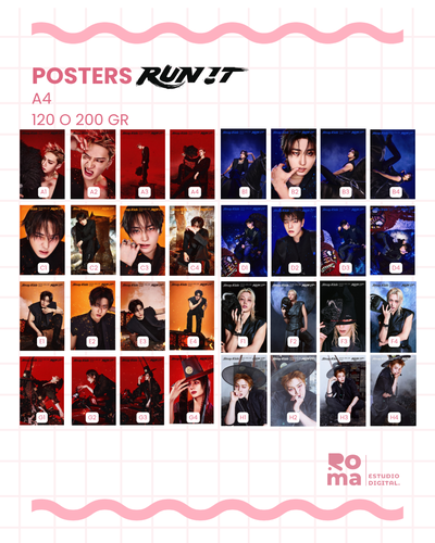 POSTER RUN IT - STRAY KIDS - A4 - A ELECCIÓN