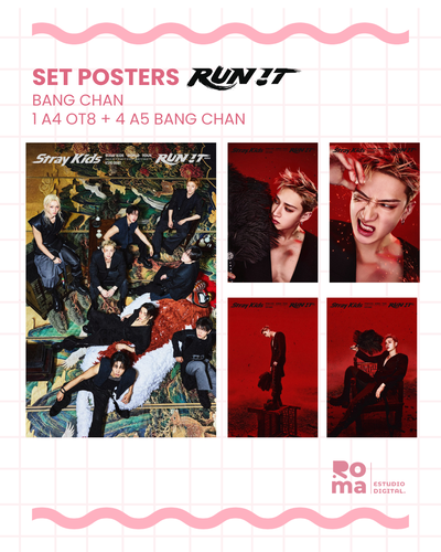 Posters RUN IT - Stray Kids - Bang Chan