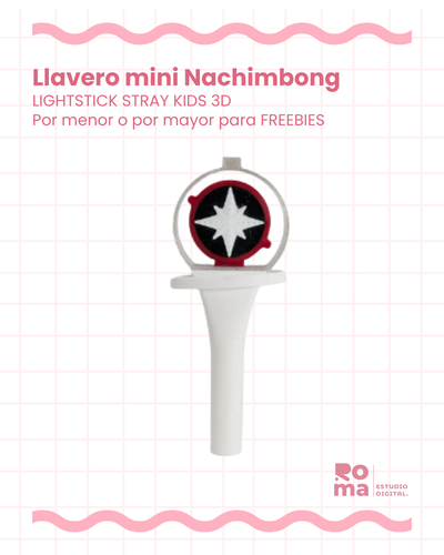 POR MAYOR: Llavero Mini Nachimbong - Lightstick STRAY KIDS 3D
