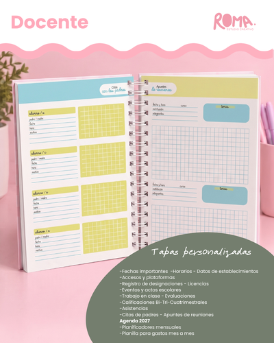 Agenda DOCENTE - TAPAS PERSONALIZADAS