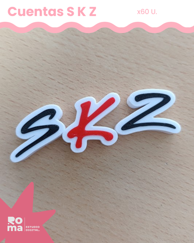Cuentas S K Z (60 u) - Stray Kids - insumos para freebies