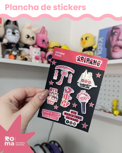 Plancha de sticker - 4 planchas - PERSONALIZADO