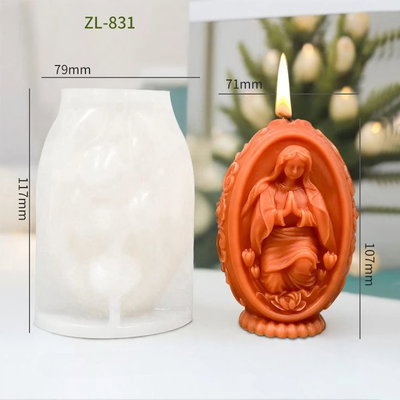 Molde de silicona Ovalo con Maria rezando