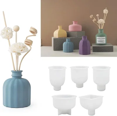 Molde de silicona Florero Rayado 2