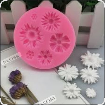 Molde de silicona margaritas x 6
