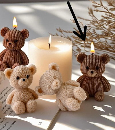 Molde de silicona Oso pequeño tejido